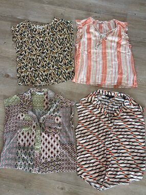 Liverpool Bundle of 4 Women's Mixed Pattern Short-Sleeve Tops